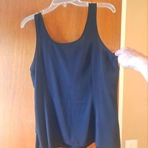 Black ruffled front Tank